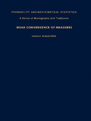 cover image of Weak Convergence of Measures